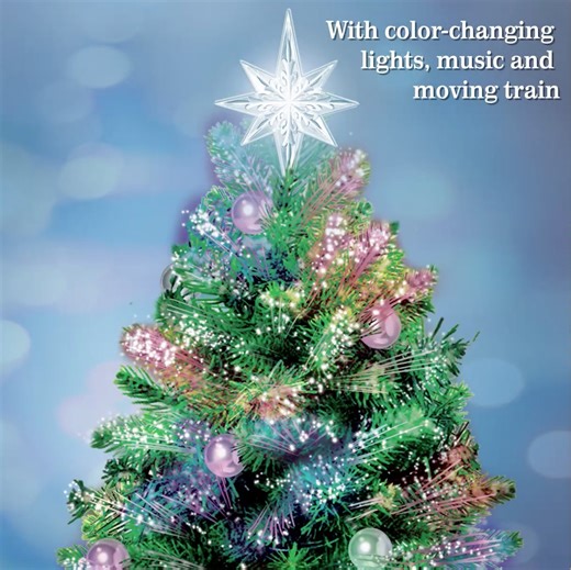 Brighten up your home with this color-changing fiber-optic Christmas tree. Shop Now! | The Bradford Exchange