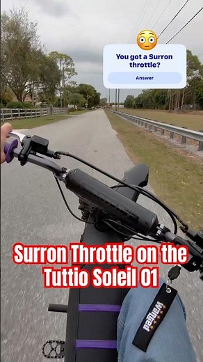 Tuttio Soleil 01 gets Surron Throttle! Easy Wheelies? #surron #tuttio #bikelife #ebike #shorts #fyp