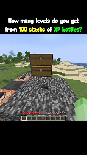 100 Stacks of Xp Bottles #Minecraft #xp | Eiazz