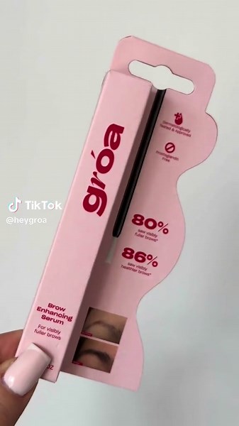 the groa brow enhancing serum is perfect for growing thicker and fuller looking brows within up to 6 weeks 💕