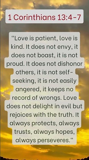 ♱ 1 Corinthians 13:4-7 (NIV): ♱