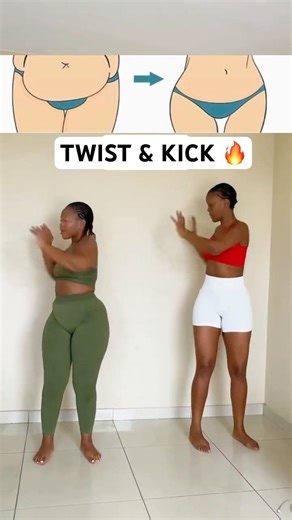 Simple Body Twist & Kick Routine 🔥 Burn Belly Fat Fast