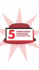 How many positions can you embroider a bucket hat? Count it down with Wilcom. We all get bored of the centre front logo, but have you ever stopped to think just how many positions you can embroider a garment in? Let us know if we missed any? #machineembroidery #wilcomembroiderystudio #embroiderybusiness #Merchandise | Wilcom