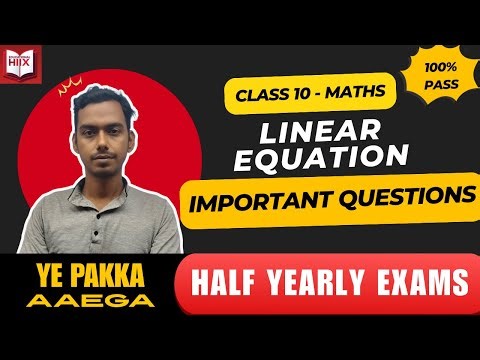 🔴 Class 10 Maths Live | Linear Equations in Two Variables | Full Concept & Questions