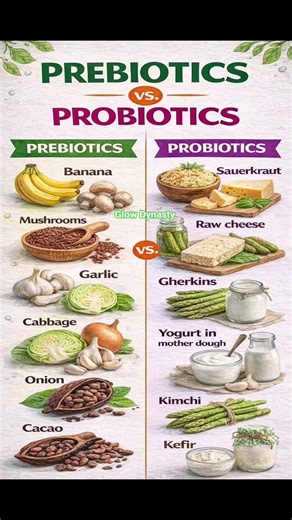 Prebiotics vs Probiotics 🔥 Know the Difference! #shorts