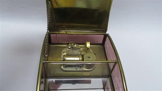 Vintage Victorian Bride Stained Glass & Brass Box by via Vermont, 1993 Small Wedding Jewelry Presentation Case, Working Music Box 5x4x2 - Etsy