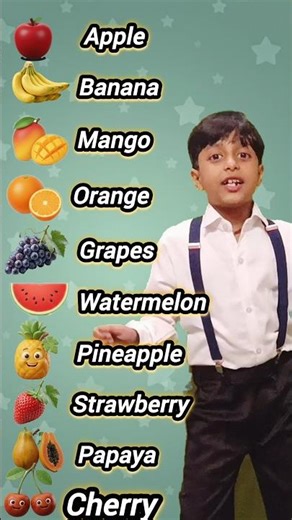 Learn Fruit Names for Kids | Colorful Fruits | Healthy Fruit Names for Kids |CartoonAnimation