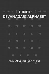 Devanagari Alphabet Poster Printable, Hindi Letters Wall Art, Devanagari Script Chart, Minimalist Typography Poster, A4 PDF - Etsy UK