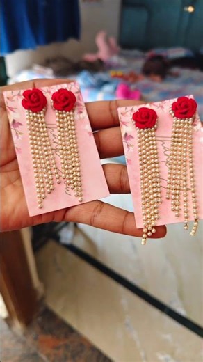 how to make beautiful earrings handmade #shortsfeed #laddugopalposhak #shortvideo #meesho #offical