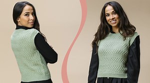 Sticka fin väst i strukturstickning – gratis stickmönster