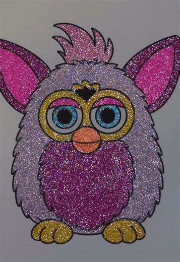 Fun Glitter Furby Coloring for 90s Nostalgia
