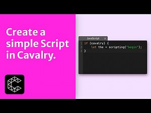 Features | Create a simple Script in Cavalry