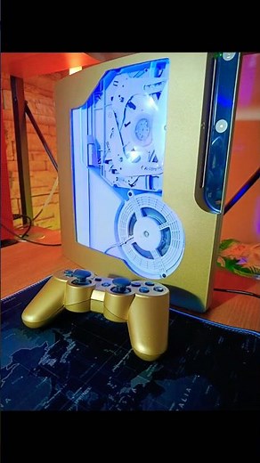 PS3 Slim Gold CECH-2004b CFW 4.93 Evilnat #modification #gaming #gamer #cfw