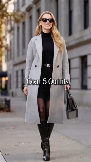 🩶5 Ways to style Grey Coat for fall and winter. ✨ 1~5, Which is your favorite? Grey long coat outfit inspo. Perfect woolen coat. Easy outfit ideas for work💼, weekend🛍️ and date🌹#trenchcoat #greycoat #woolcoat #longcoat #wintercoats #fallfashion #winterfashion #outfits #outfitinspiration #ootdfashion #styling #outfitideas #outfitinspo #howtostyle #capsulewardrobe #wardrobeessentials #styletips #easyoutfits #ootd #chicstyle #elegant #tiktokshopholidayhaul #tiktokcreatorsearchinsightsincentive