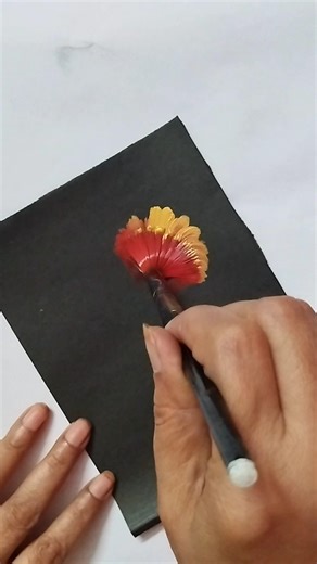 One stroke Easy Flowers Painting ||#art #viral #short #painting #shortvideo