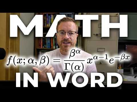 How to Type Math & Equations in Microsoft Word | Computational Statistics (18)