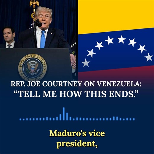 Since their military strikes in Venezuela, no one in the Trump Administration has been able to explain how this ends. One thing is clear, American taxpayers didn't sign up to “reimburse” oil companies for their cost of business. I joined Brian & Co. on WTIC 1080 to discuss. | Joe Courtney