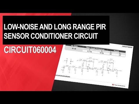 Low-noise and long-range PIR sensor conditioner circuit