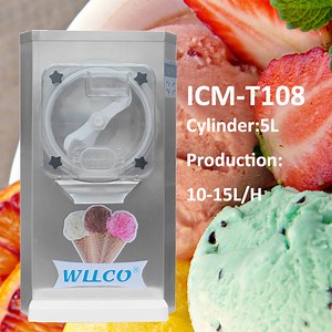 [Hot Item] Table Top Commercial Hard Ice Cream Machine Hard Serve Ice Cream Maker 4.8-6.3 Gal/H Custard Sherbet Italian Ice Philadelphia Water Ice Gelato Batch Freezer