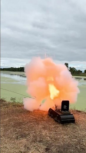 Mortar Island - Shooting Frozen Cantaloupe 02 #civilwarreenactment #artillerypieces #historyshorts
