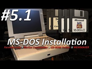 🖥️ MS-DOS 6.22 Installation on a Retro Laptop | Reinstalling Old Hardware! (Pentium 1, Floppy, NC)
