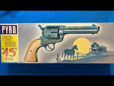 Pyro 1965 Peacemaker “45” Colt Single Action Army Vintage Model Pistol Kit Review Unboxing