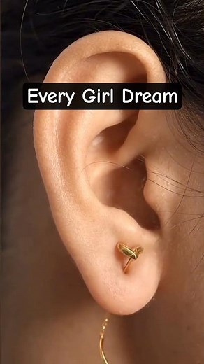 Beautiful Heart Chain Earrings Design | Latest Gold Earrings Trend