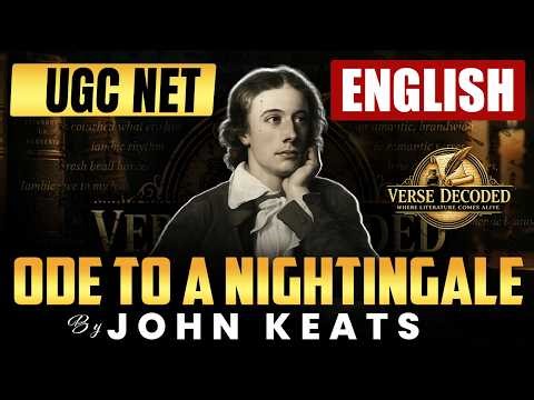 UGC NET English Literature Classes | John Keats (Ode to a Nightingale) | UGC NET English Dakshita