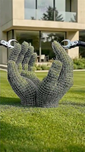 A simple graden transformed into a creative design of two loving hands #design #graden