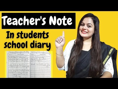 How to write note on students diary || Remarks on school diary || Teachers notes on school diary