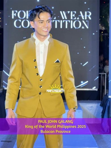 WATCH | King of the World Philippines 2025 candidate PAUL JOHN GALANG, representing Bulacan Province, competes in his Swimwear and Formal Wear during the Preliminary Competition at Brick Road Lifestyle Center in Cainta #PaulJohnGalang #KingoftheWorldPhilippines #KingoftheWorldPhilippines2025 #PompAndPageantry | Pomp and Pageantry