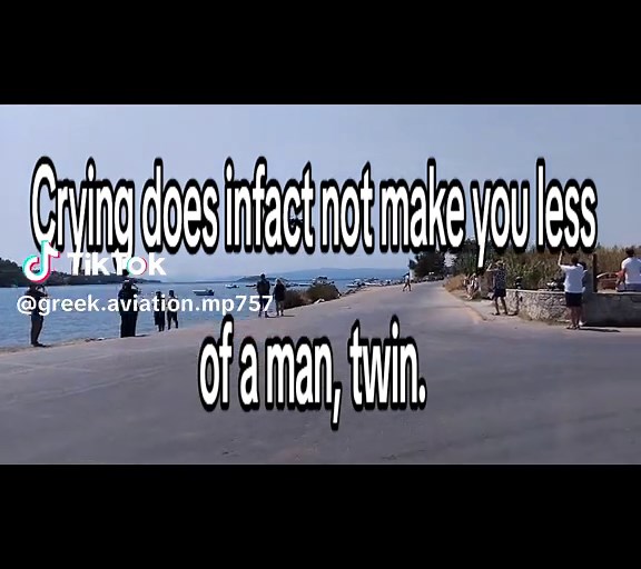 Emotions are normal, unless you're a robot. #relatable #twin #aviation #skiathos #cryingisokay