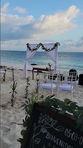 Boda sencilla en Cancun. Locacion Dos playas #matrimonio #boda #bodas #playa #elopement
