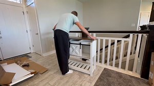 Hanamako Farmhouse Entryway Table Set of 3, Console Table with Storage and 2 End Tables, Rustic Sofa Table Set for Living Room, Hallway, Bedroom, Black