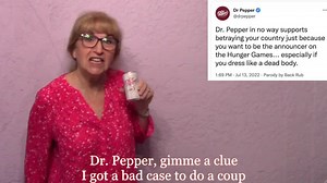 5.9K views · 588 reactions | "Dr. Pepper (Bad Case to Do A Coup)" Sidney Powell (the 'Kraken' attorney) didn't just give the Jan. 6th committee her usual unhinged testimony; she delivered a product placement! (Fair use parody of "Doctor, Doctor - Bad Case of Loving You" by Moon Martin, recorded by Robert Palmer) | Lauren Mayer Comedy Songs | Facebook