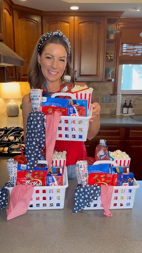 955K views · 4.6K reactions | Patriotic themed movie night caddys using all items from Dollar Tree ❤️ #dollartreefinds #dollartree #FourthOfJuly #movienight | The Magnolia Mercantile | Facebook