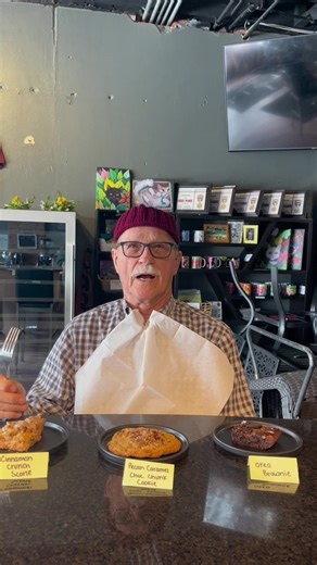 Brutally honest baked goods review from Richard #coffeeshop #tahlequahoklahoma #barista #coffee