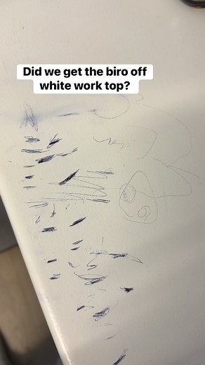 The question is did we get the biro off the white work tops our 3 year old drew on?! | Dammy & Laura