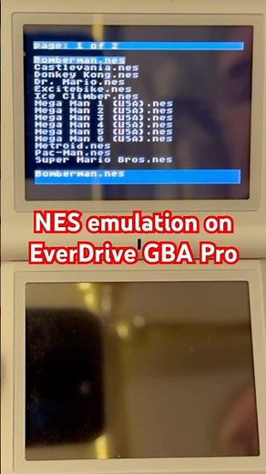 NES emulation on EverDrive GBA Pro #shorts