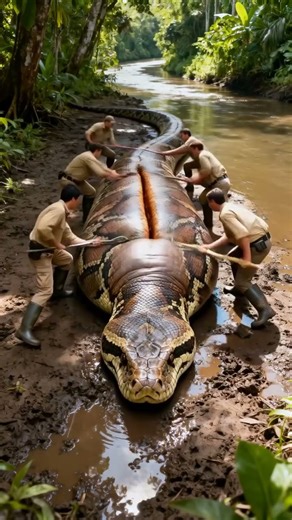 Giant Anaconda's Belly Bursts Dozens of Baby Snakes Pour Out!🐍