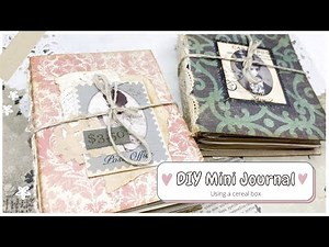 ⭐︎ (TUTORIAL) DIY Mini Journal Using a Cereal Box | Repurposing Your Cereal Box Into a Junk Journal