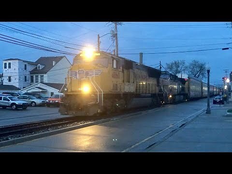 Street Running Train Wakes Up Entire City! 7am Wakeup Call!