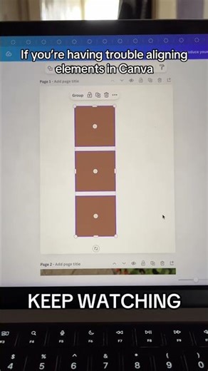 CANVA TIP: The EASIEST way to align your elements! #canvatips #canvatutorial #canvahack @c@canva