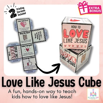 Love Like Jesus Valentine's Day Cube Craft | Christian Activity for Kids