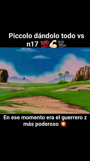 La pelea entre Piccolo y el Androide 17 fue una batalla equilibrada y estratégica durante la saga de los androides en Dragon Ball Z. Aunque Piccolo se fusionó con Kami para aumentar su poder, el combate fue un enfrentamiento directo y tenso. La principal ventaja del Androide 17 era su energía infinita, que le permitía pelear sin fatigarse, a diferencia de Piccolo que se agotaba con cada ataque. | GOKU por siempre