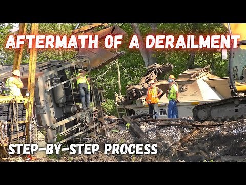 AFTERMATH of a derailment step-by-step process of clean-up to reopening the line