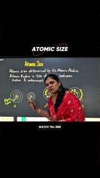 atomic size from atomic radius , easy way .learn sci math with siddhiclasses campus