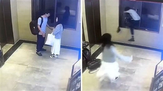 Man Leaps Through Window to Escape Argument With Girlfriend, on Video