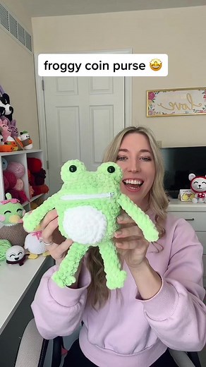 meet froggy coin purse! he needs a name 😅 #crochet #frog