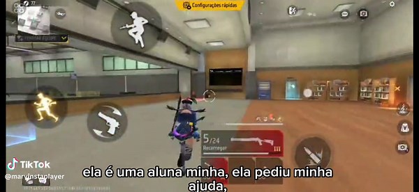 Aula de Free Fire com Hud de Três Dedos